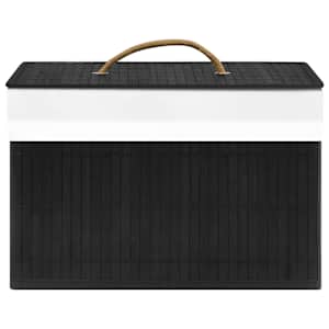 Bambusové úložné boxy 4 ks černé - obrázek 6