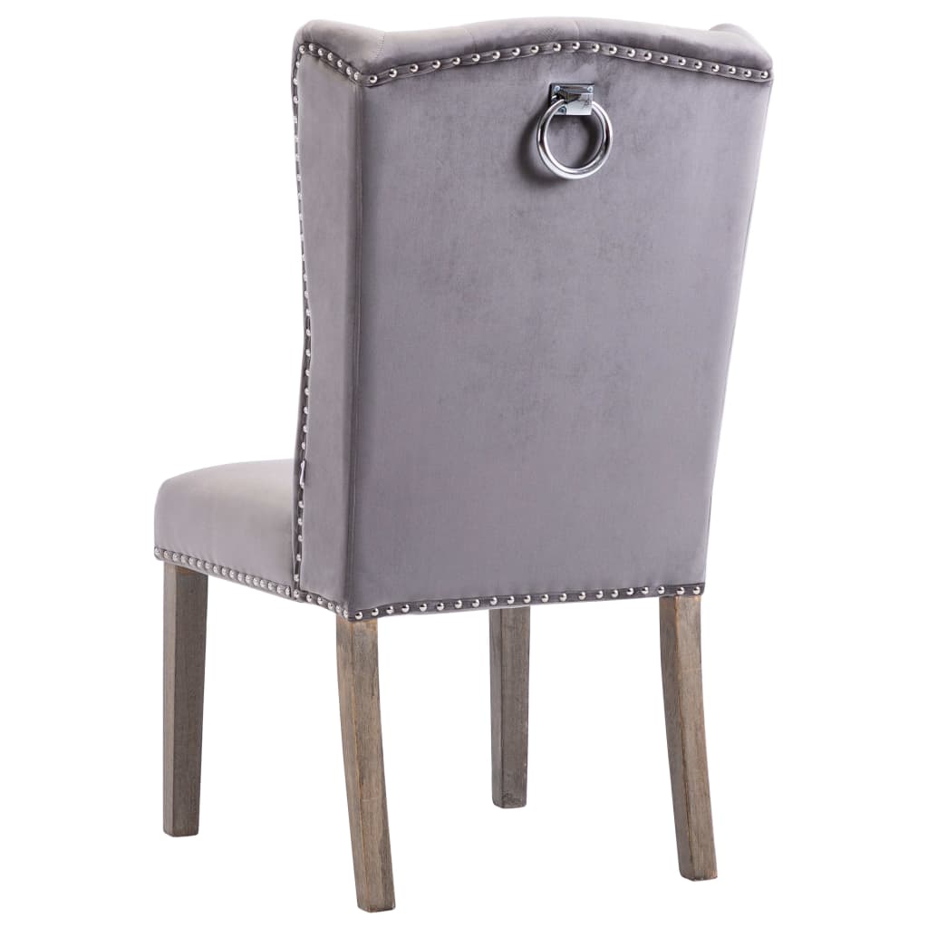Jedálenská stolička sivá zamatová