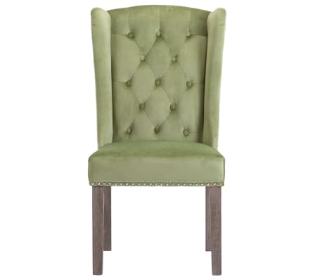 vidaXL J&iacute;deln&iacute; židle světle zelen&aacute; samet