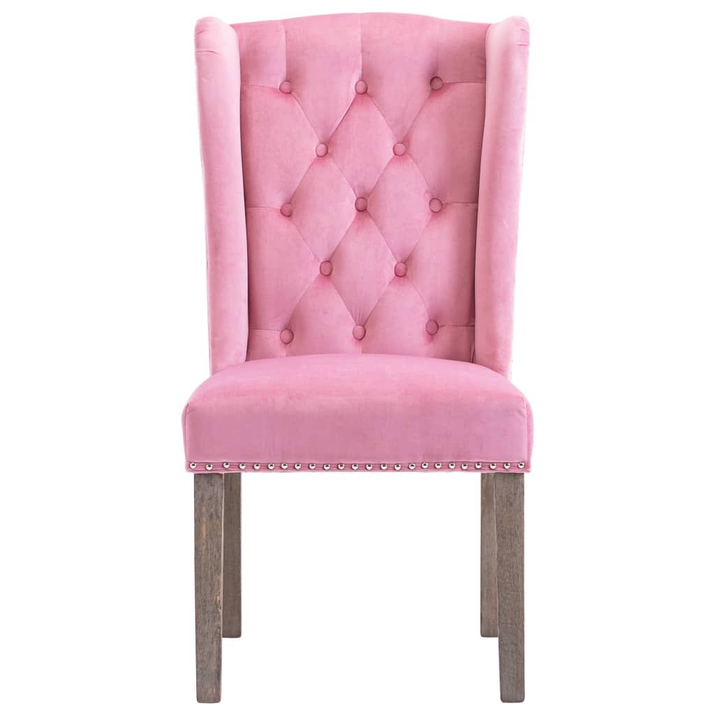 

vidaXL Eetkamerstoel fluweel roze