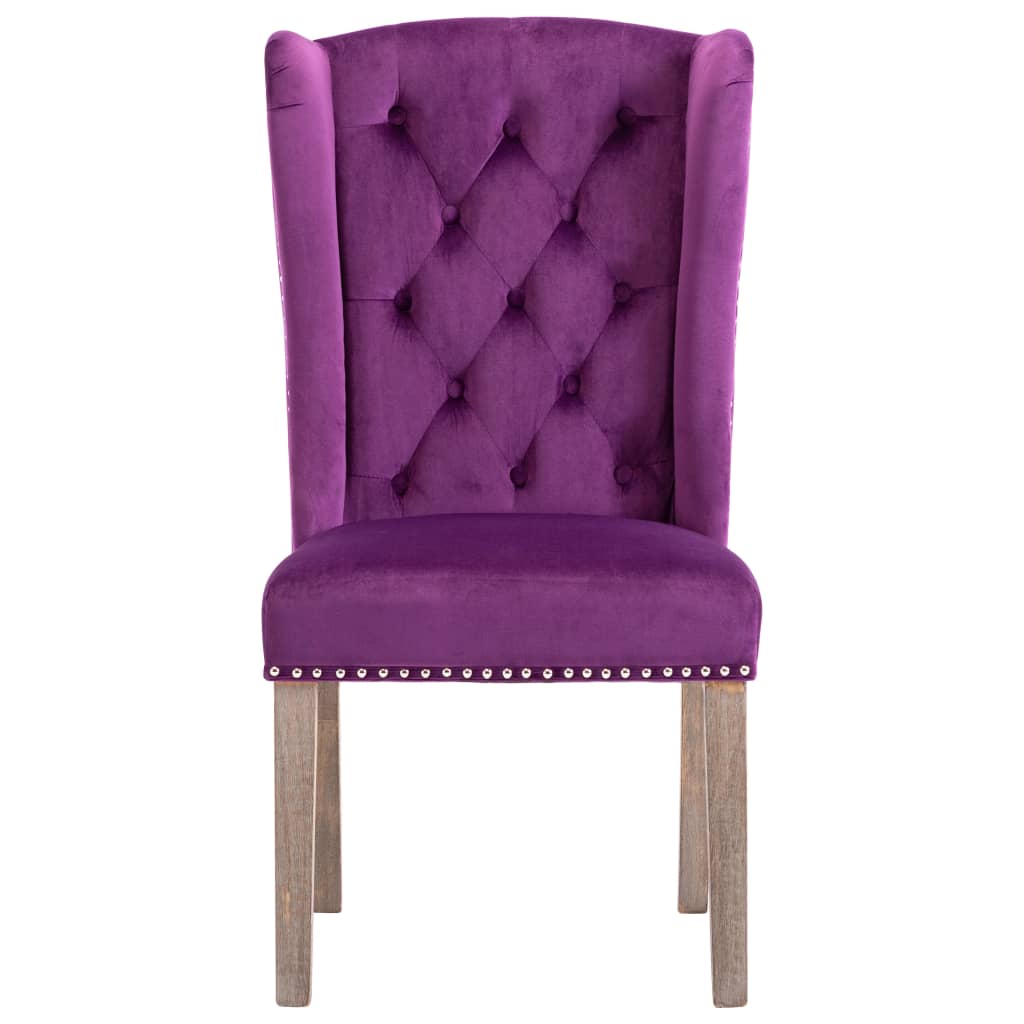 vidaXL Valgomojo kėdė, violetinės spalvos, aksomas