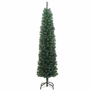Úzký umělý vánoční stromek se stojanem zelený 210 cm PVC - obrázek 3