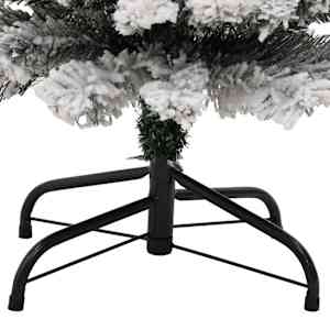 Úzký umělý vánoční stromek zasněžený zelený 150 cm PVC - obrázek 6