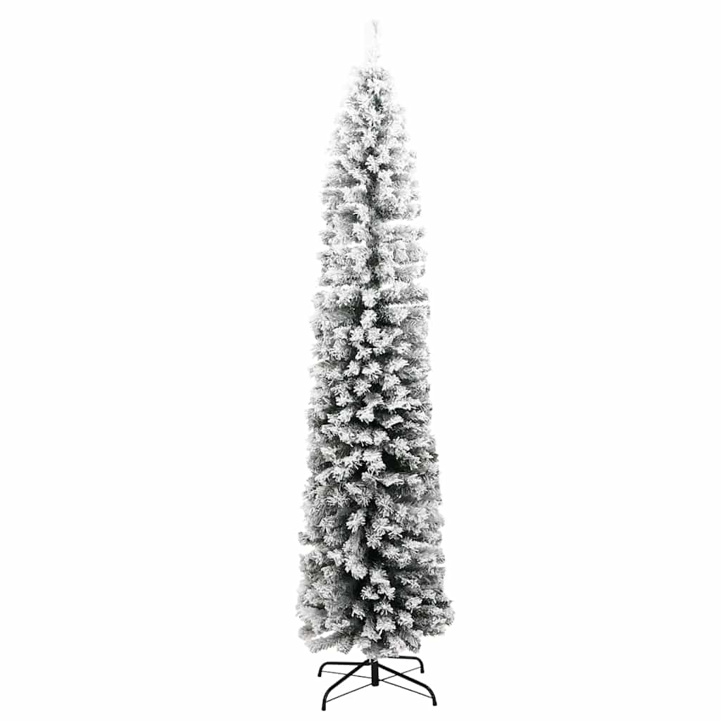 Thumbnail - vidaXL Künstlicher Weihnachtsbaum Schlank mit Schnee Grün 210 cm PVC