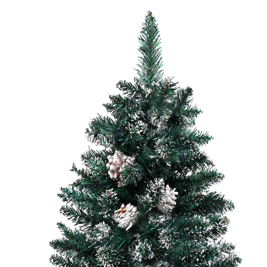 Árvore de Natal fina madeira genuína e neve branca 180 cm verde | Loja  Sitio da Magia