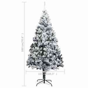 Umělý vánoční stromeček zasněžený zelený 180 cm PVC - obrázek 6