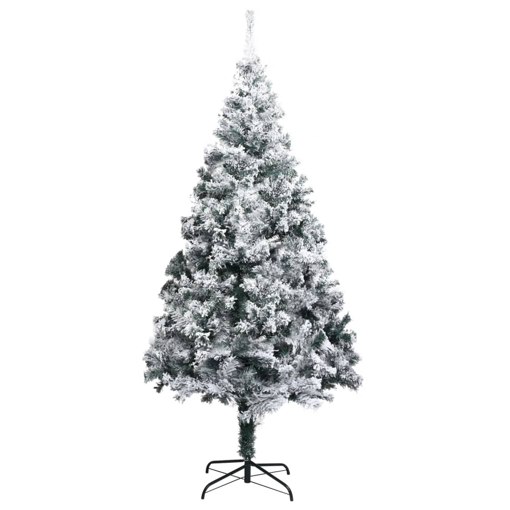 

vidaXL Kunstkerstboom met sneeuw 210 cm PVC groen