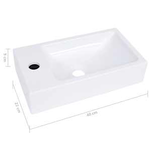 Umyvadlo 400 x 220 x 90 mm SMC bílé - obrázek 7