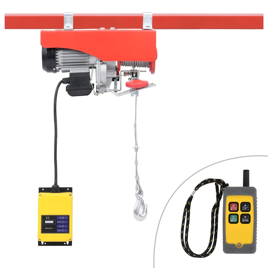 vidaXL Elektrischer Hebezug mit Funkfernbedienung 1300 W 500/999 kg