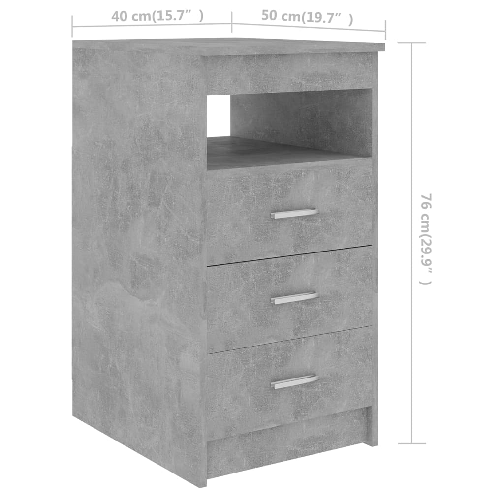 Desk Concrete Grey 140x50x76 Cm Engineered Wood VidaXL 19 width=274