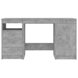 Psací stůl betonově šedý 140 x 50 x 76 cm kompozitní dřevo - obrázek 4