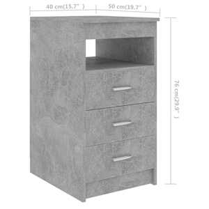 Psací stůl betonově šedý 140 x 50 x 76 cm kompozitní dřevo - obrázek 10