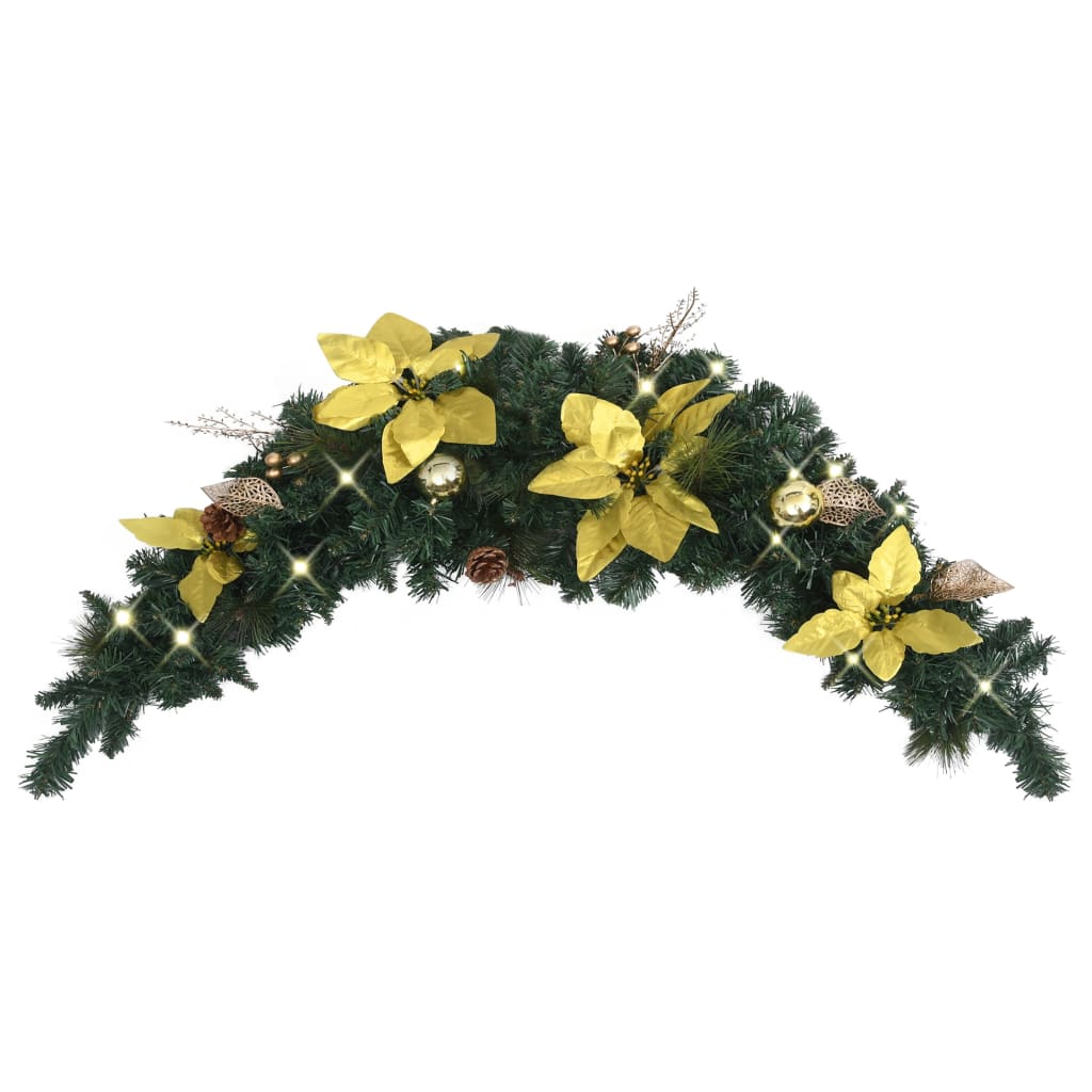 Photos - Fairy Lights VidaXL Christmas Arch with LED Lights Green 90 cm PVC 