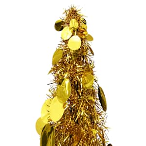 vidaXL Kunstkerstboom pop-up 150 cm PET goudkleurig