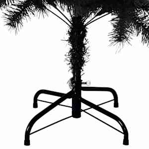 Umělý vánoční stromek se stojanem černý 150 cm PVC - obrázek 6
