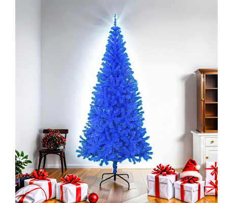 vidaXL kunstigt juletr&aelig; med juletr&aelig;sfod 180 cm PVC bl&aring;