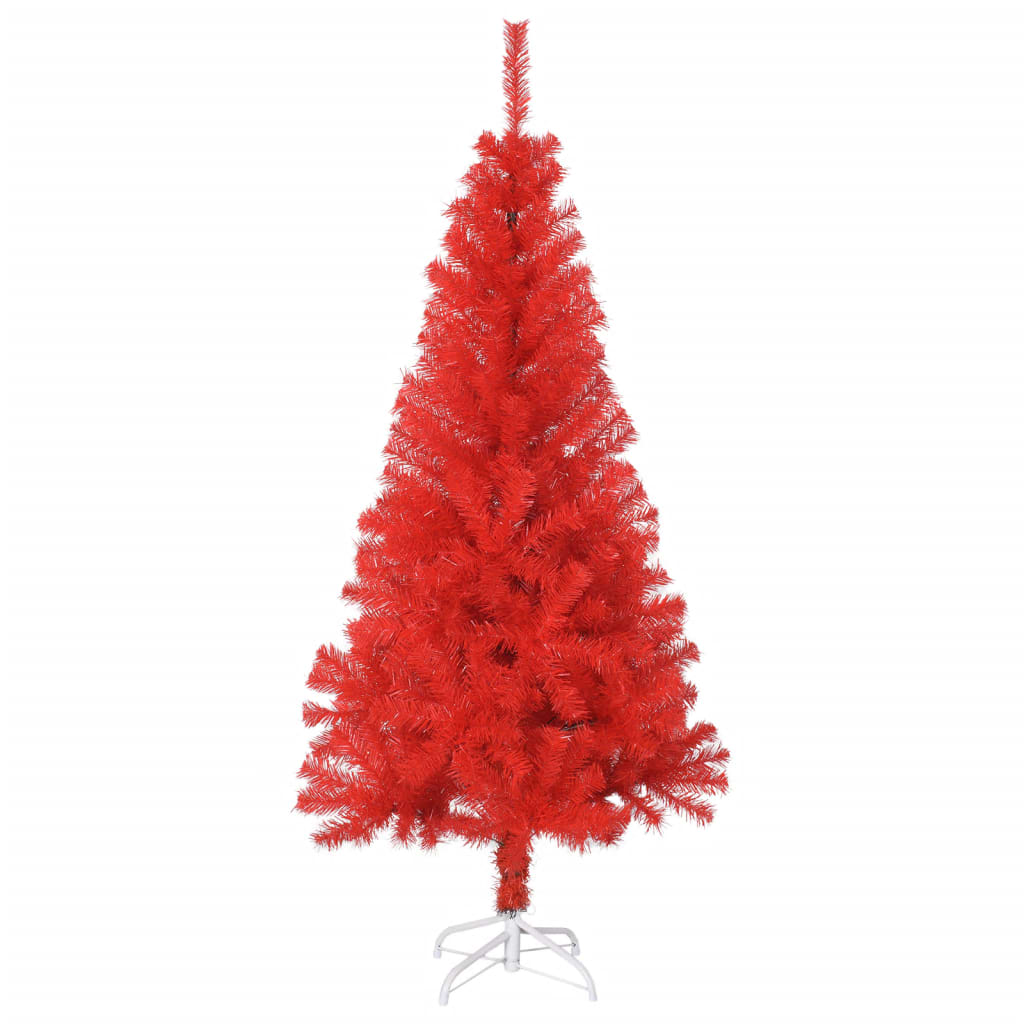 vidaXL Pom de Crăciun artificial cu suport, roșu, 150 cm, PVC