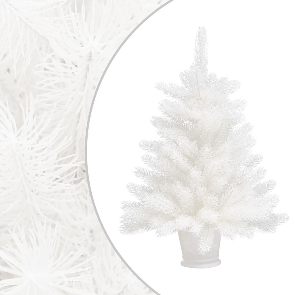 vidaXL Pom de Crăciun artificial, ace cu aspect natural, alb, 65 cm