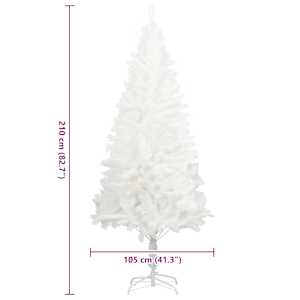 Umělý vánoční stromek s realistickým jehličím bílý 210 cm - obrázek 6