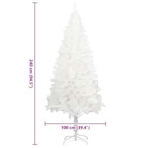 Umělý vánoční stromek s realistickým jehličím bílý 240 cm - obrázek 6
