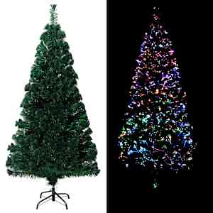 Umetna novoletna jelka s stojalom zelena 120 cm optična vlakna