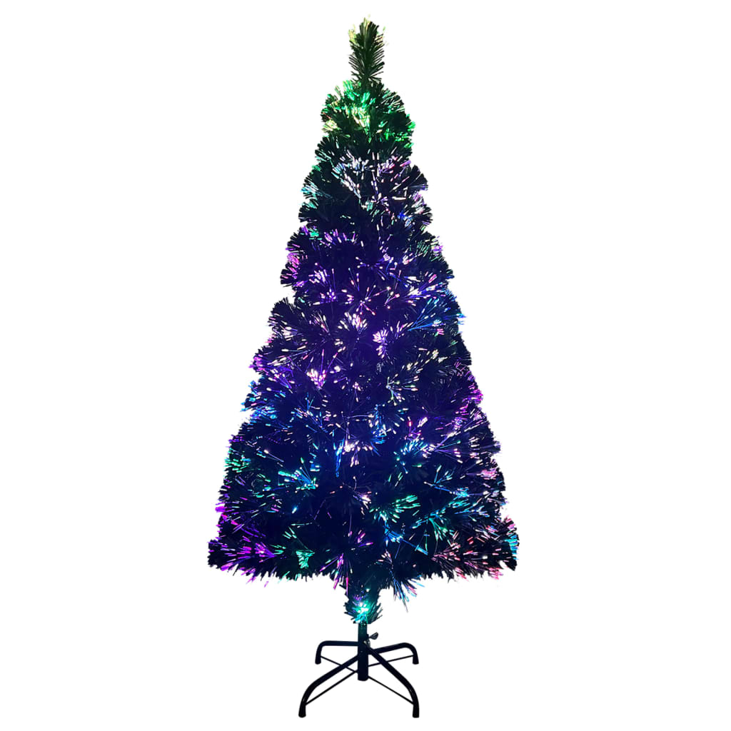 vidaXL Künstlicher Weihnachtsbaum mit Ständer Grün 150 cm Glasfaser