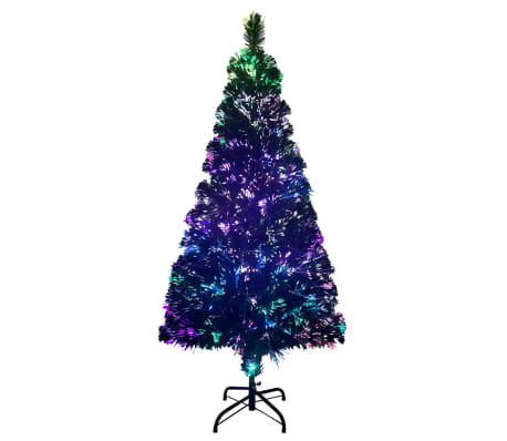 vidaXL Künstlicher Weihnachtsbaum mit Ständer Grün 150 cm Glasfaser