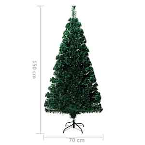 Umělý vánoční stromek se stojanem zelený 150 cm optické vlákno - obrázek 10