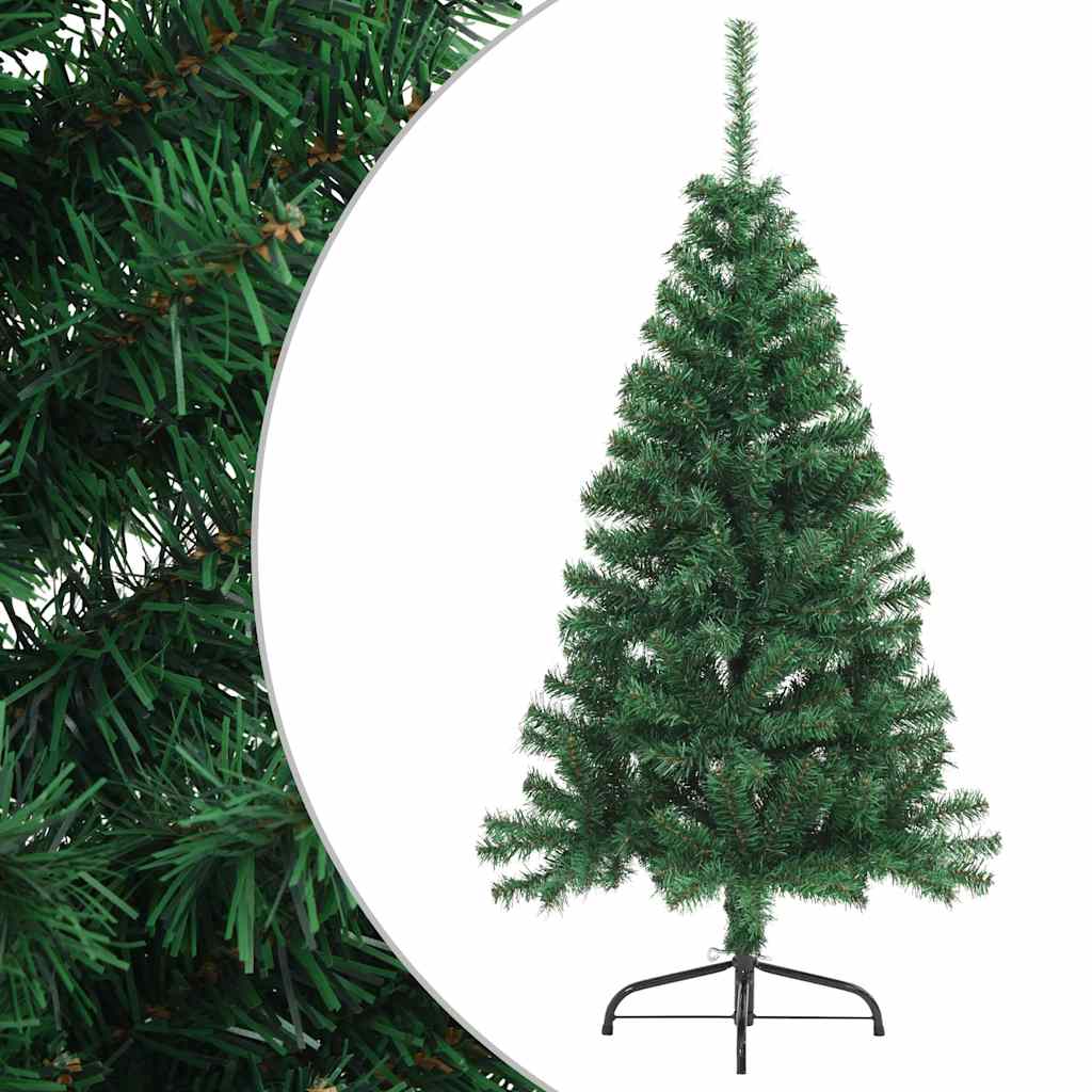 vidaXL Umělý poloviční vánoční stromek se stojanem zelený 150 cm PVC