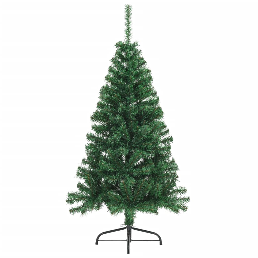 

vidaXL Kunstkerstboom met standaard half 150 cm PVC groen