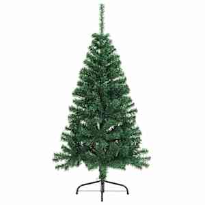 Umělý poloviční vánoční stromek se stojanem zelený 150 cm PVC - obrázek 3
