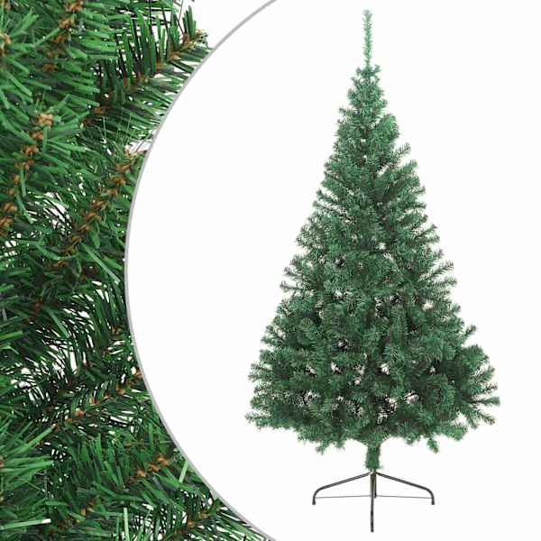 vidaXL kunstkuusk alusega, roheline, 210 cm, PVC