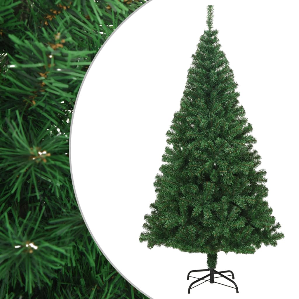 Umělý vánoční stromek s hustými větvemi zelený 180 cm PVC