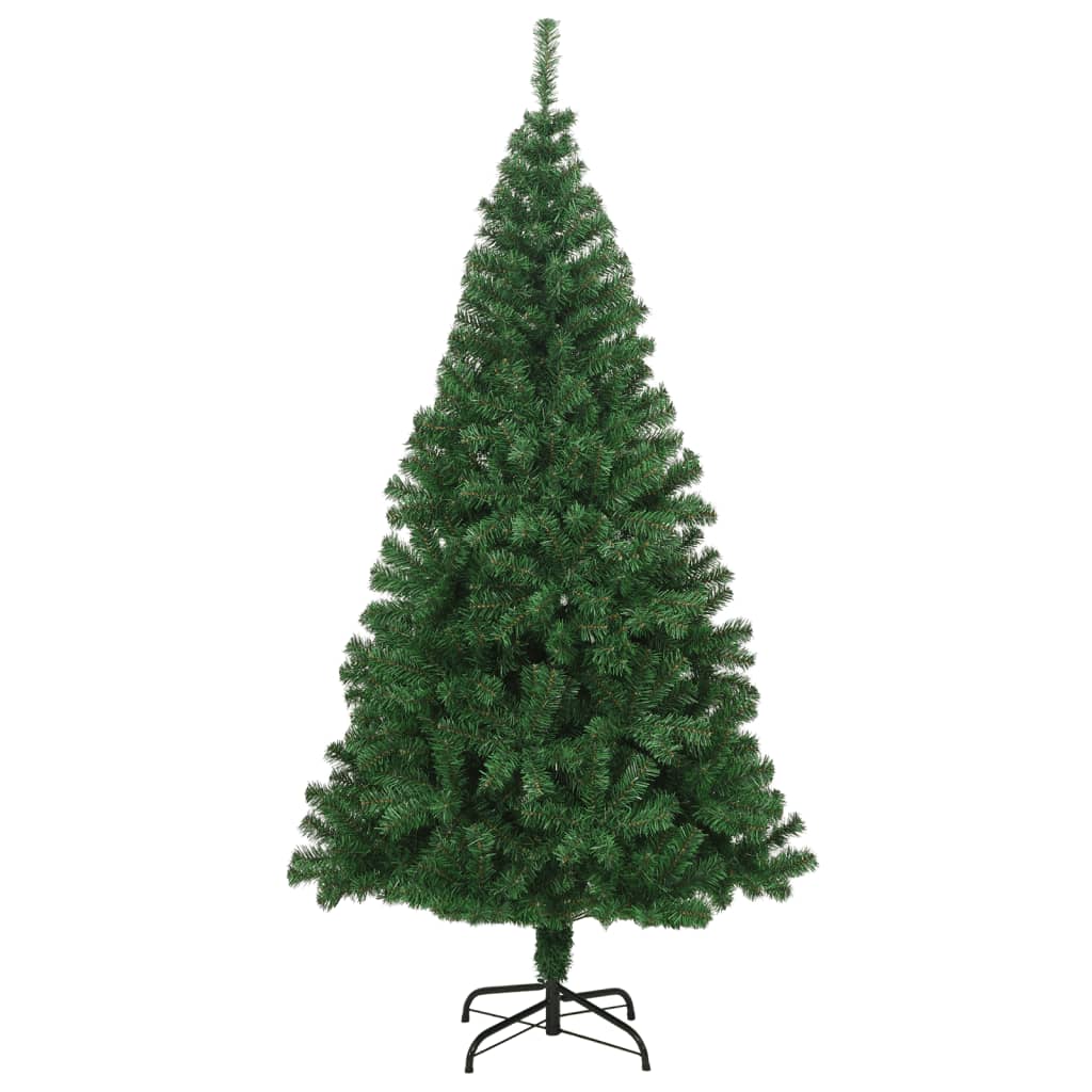 vidaXL Artificial Christmas Tree with Thick Branches Green 8 ft PVC