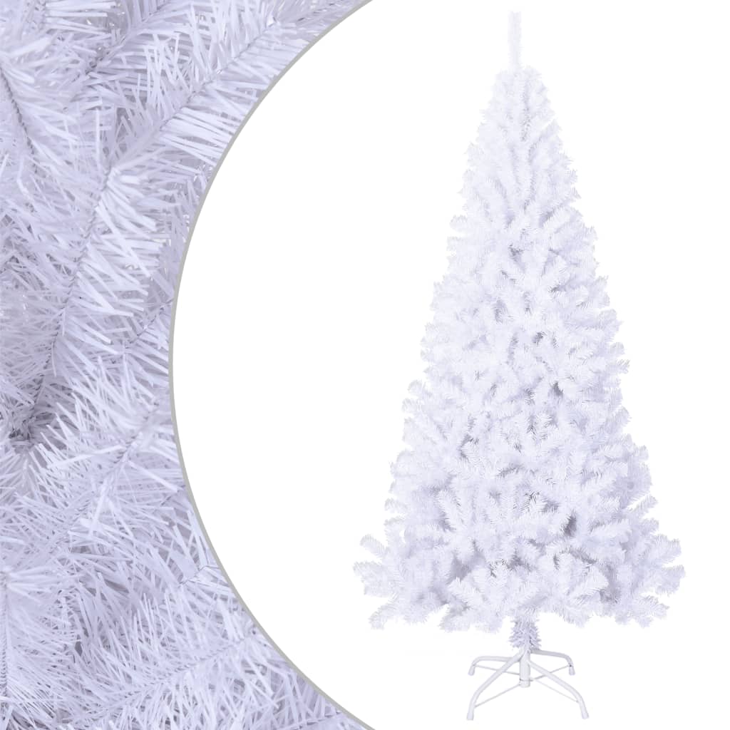 Künstlicher Weihnachtsbaum mit Dicken Zweigen Weiß 180 cm PVC