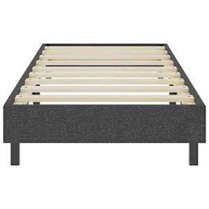 Postel boxspring tmavě šedá textil 80 x 200 cm - obrázek 4
