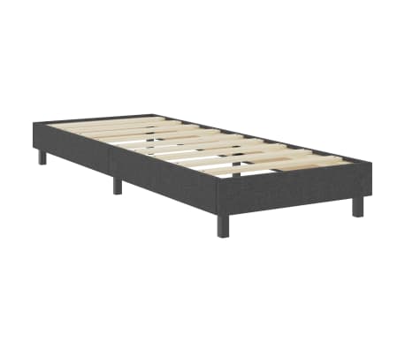 vidaXL Letto a Molle Grigio Scuro in Tessuto 90x200 cm