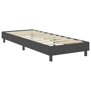 vidaXL Boxspringbett Dunkelgrau Stoff 90x200 cm