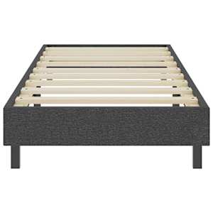 Postel boxspring tmavě šedá textil 100 x 200 cm - obrázek 5