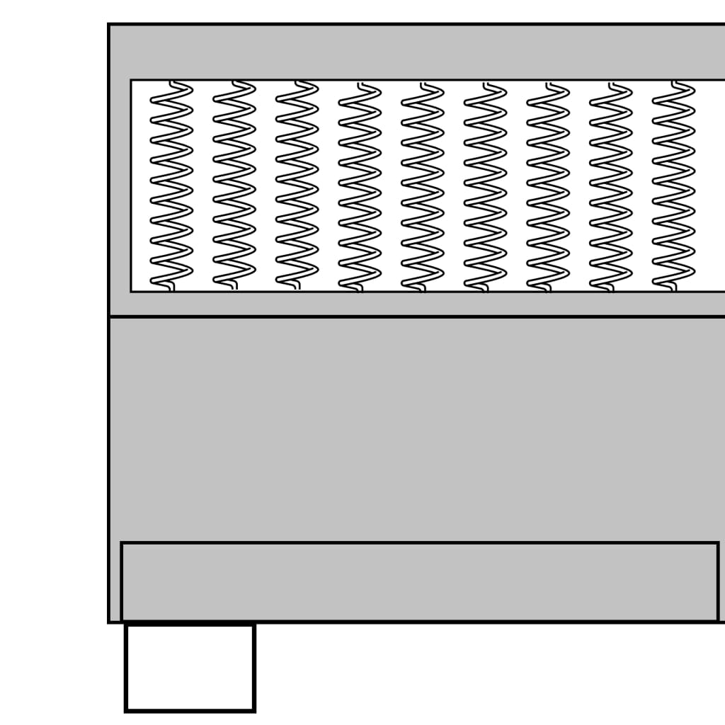 Postel boxspring tmavě šedá textil 120 x 200 cm - obrázek 18