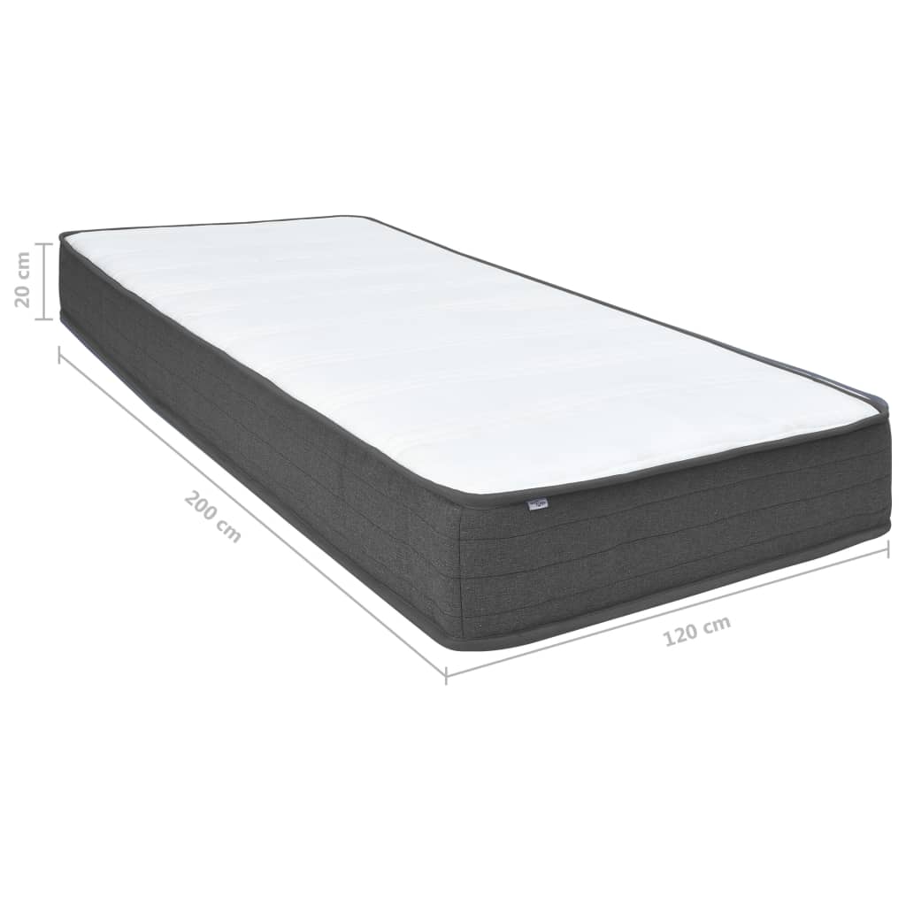 Postel boxspring tmavě šedá textil 120 x 200 cm - obrázek 19