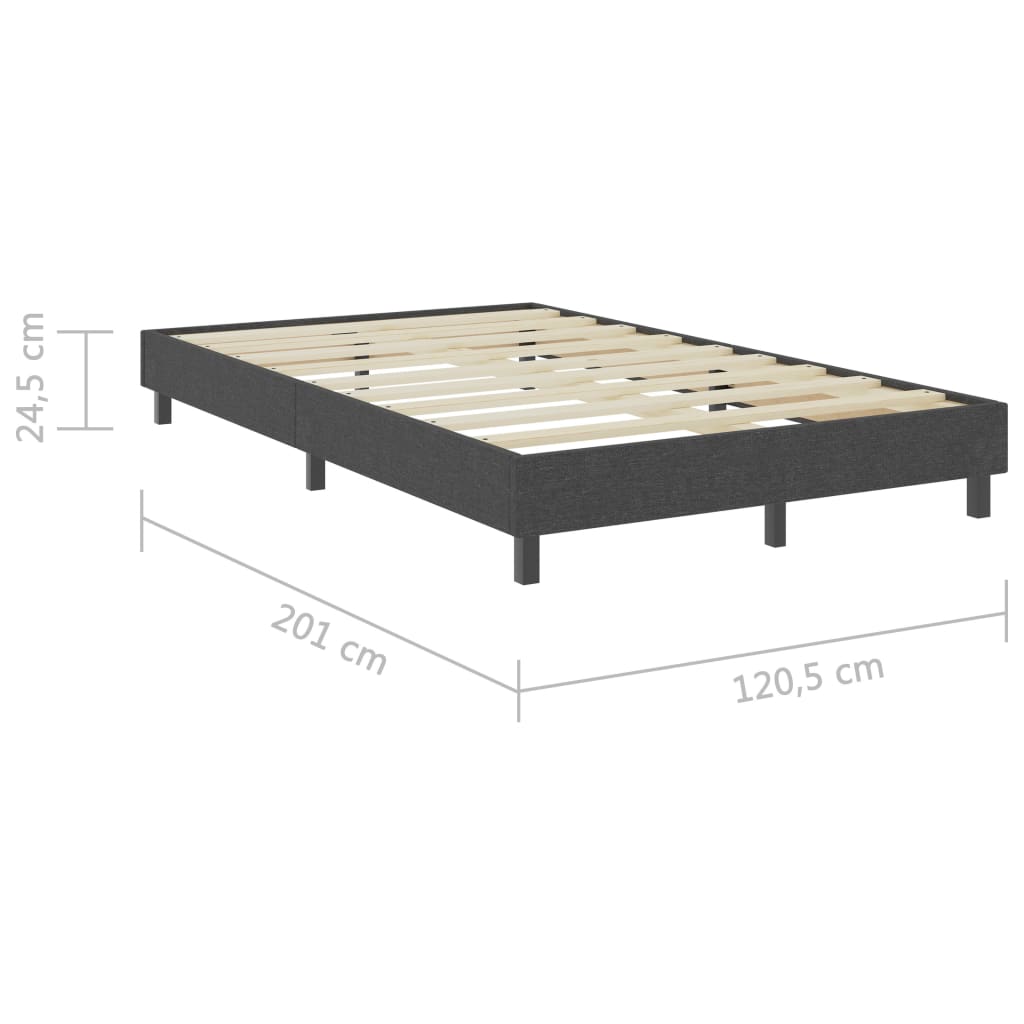 Postel boxspring tmavě šedá textil 120 x 200 cm - obrázek 20