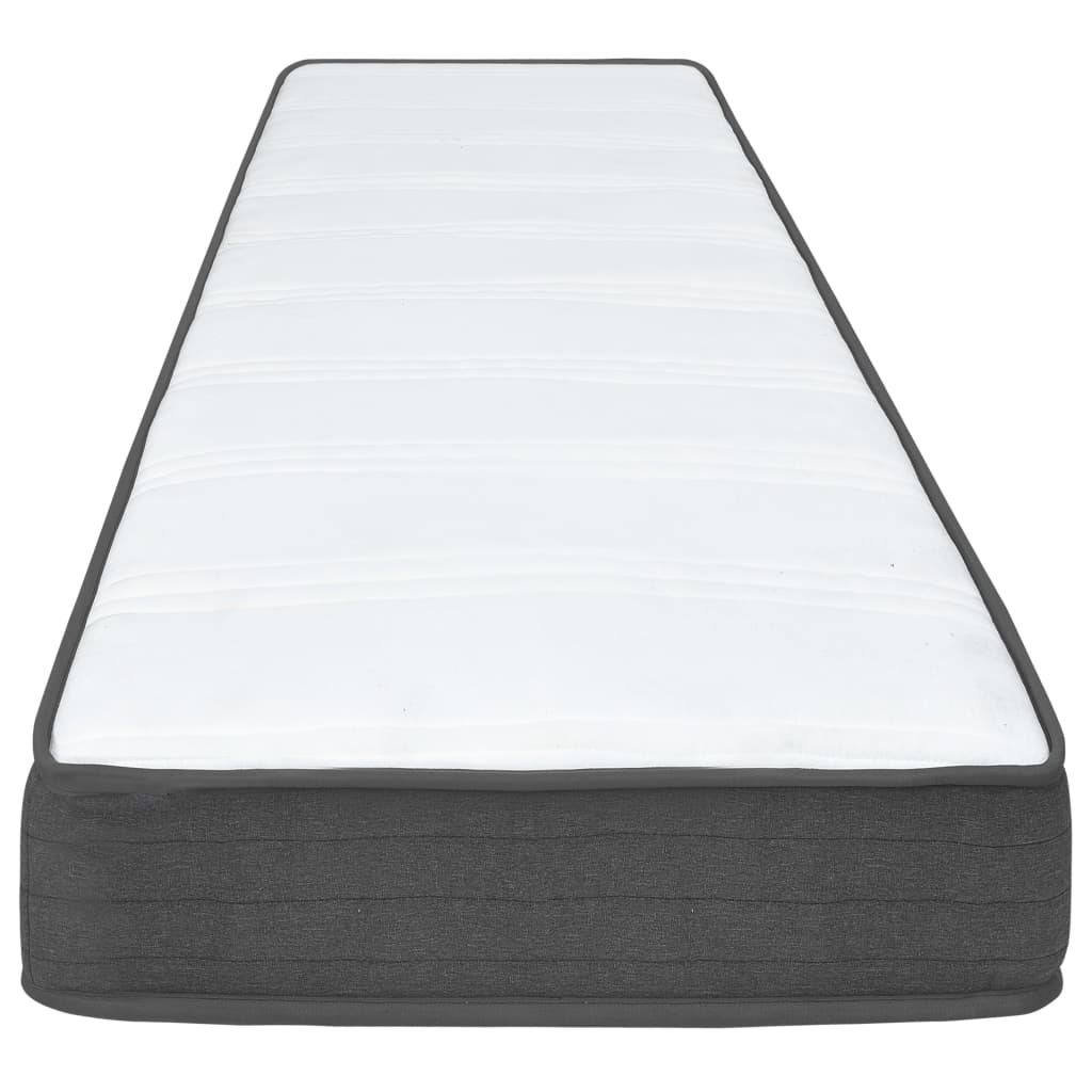 Boxspring postelja temno siva iz blaga 120x200 cm