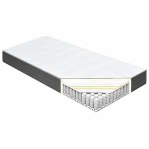 Postel boxspring tmavě šedá textil 180 x 200 cm - obrázek 7