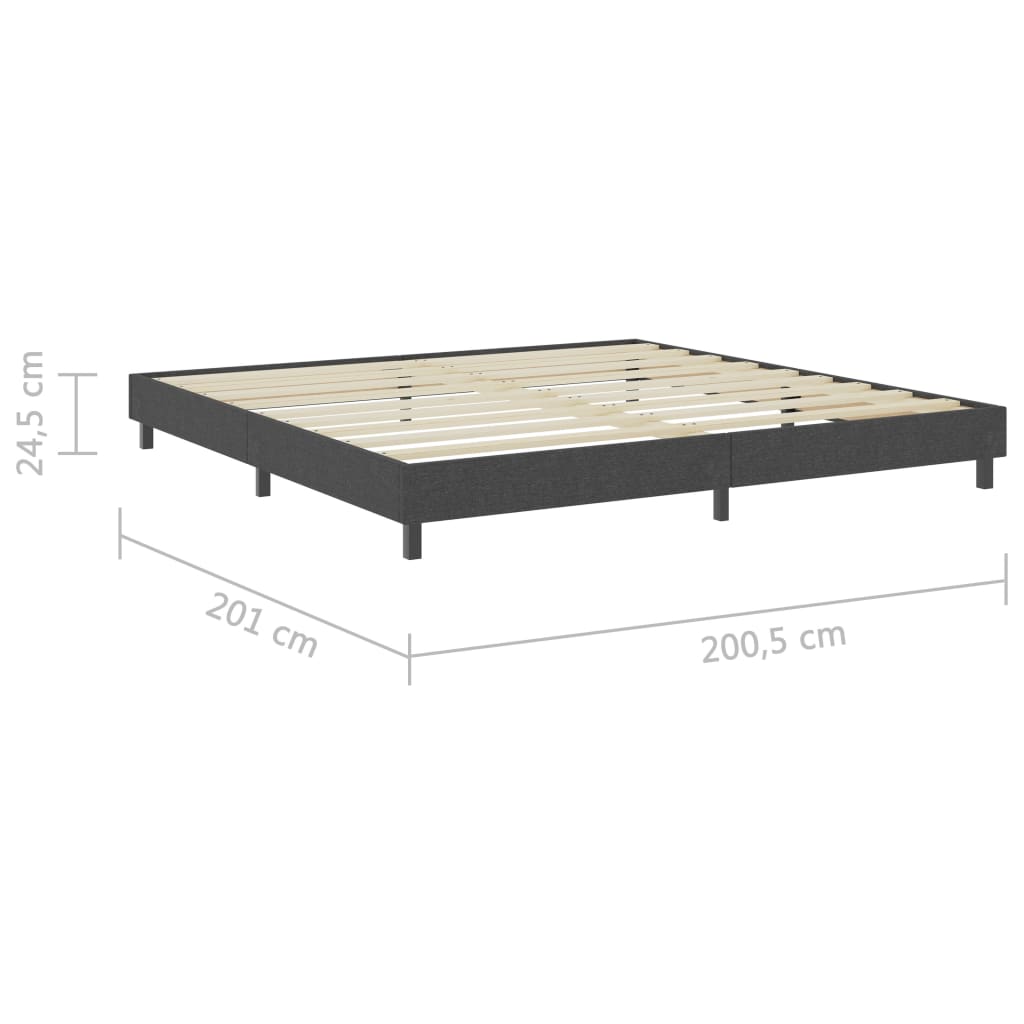 Postel boxspring tmavě šedá textil 200 x 200 cm - obrázek 17