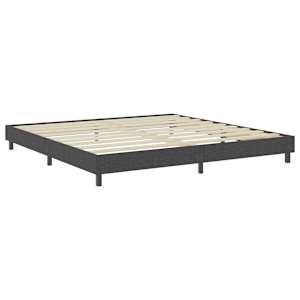 Postel boxspring tmavě šedá textil 200 x 200 cm - obrázek 3