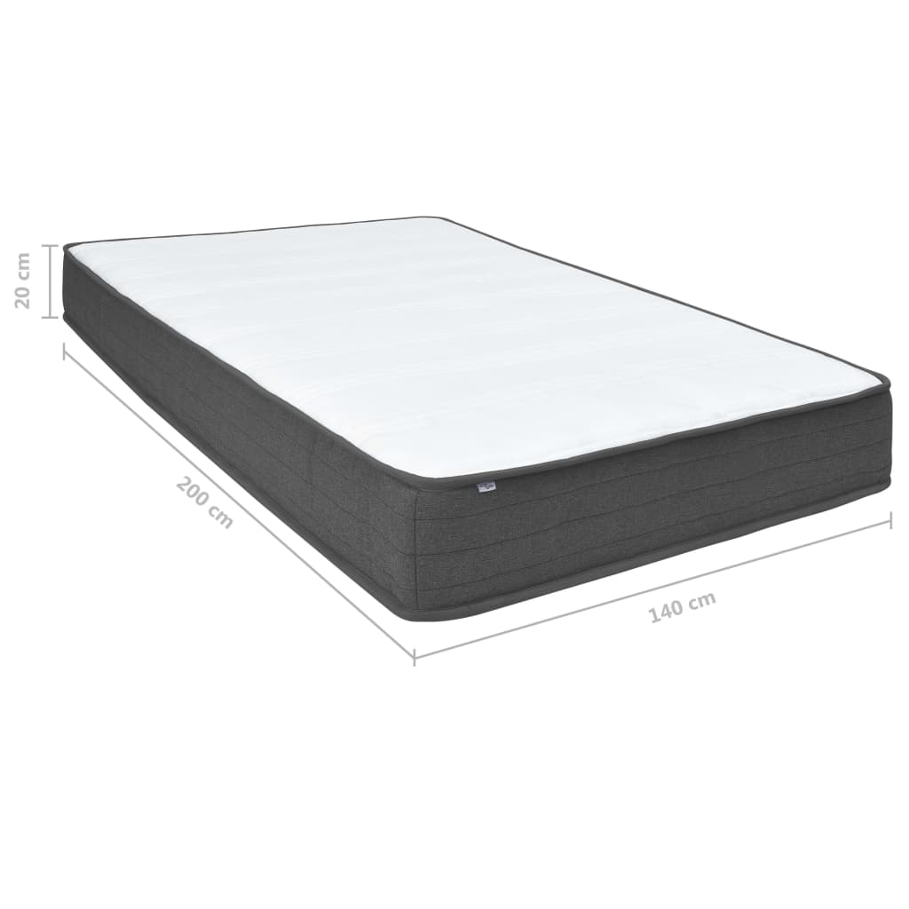 Postel boxspring tmavě šedá textil 140 x 200 cm - obrázek 18