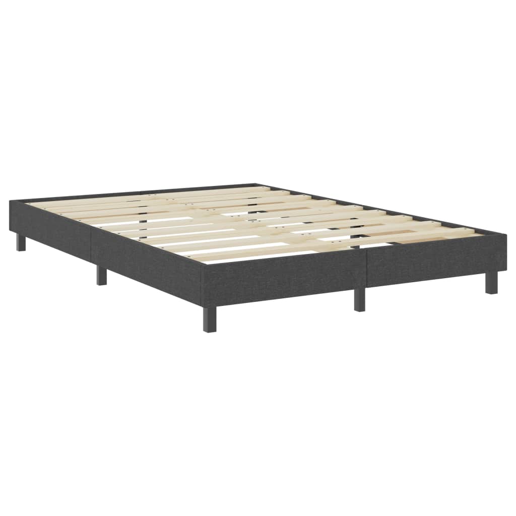 vidaXL Boxspring stof donkergrijs 160x200 cm afbeelding