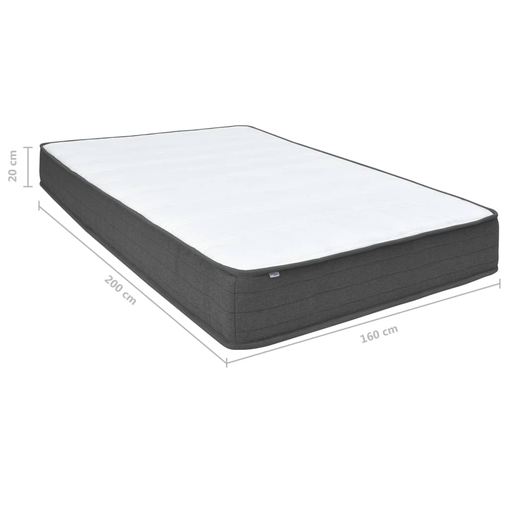 Postel boxspring tmavě šedá textil 160 x 200 cm - obrázek 17