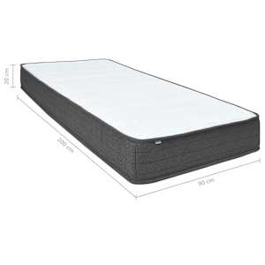 Postel boxspring tmavě šedá textil 180 x 200 cm - obrázek 18